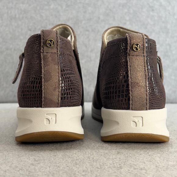 Revere Dublin Leather Zip Up Ankle Sneaker Shoe-Camo Espresso -Women Size 8 *NEW - Picture 8 of 15